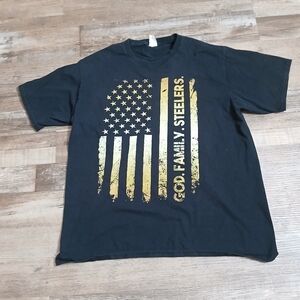 Pittsburgh Steelers shirt gods family steelers american flag